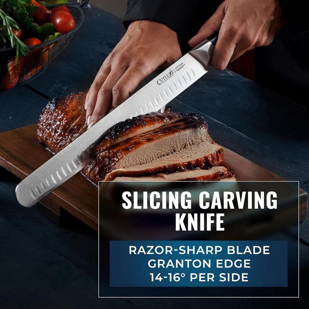Butcher Knife Set, 5-Piece Slicing Carving Knives for Meat Cutting