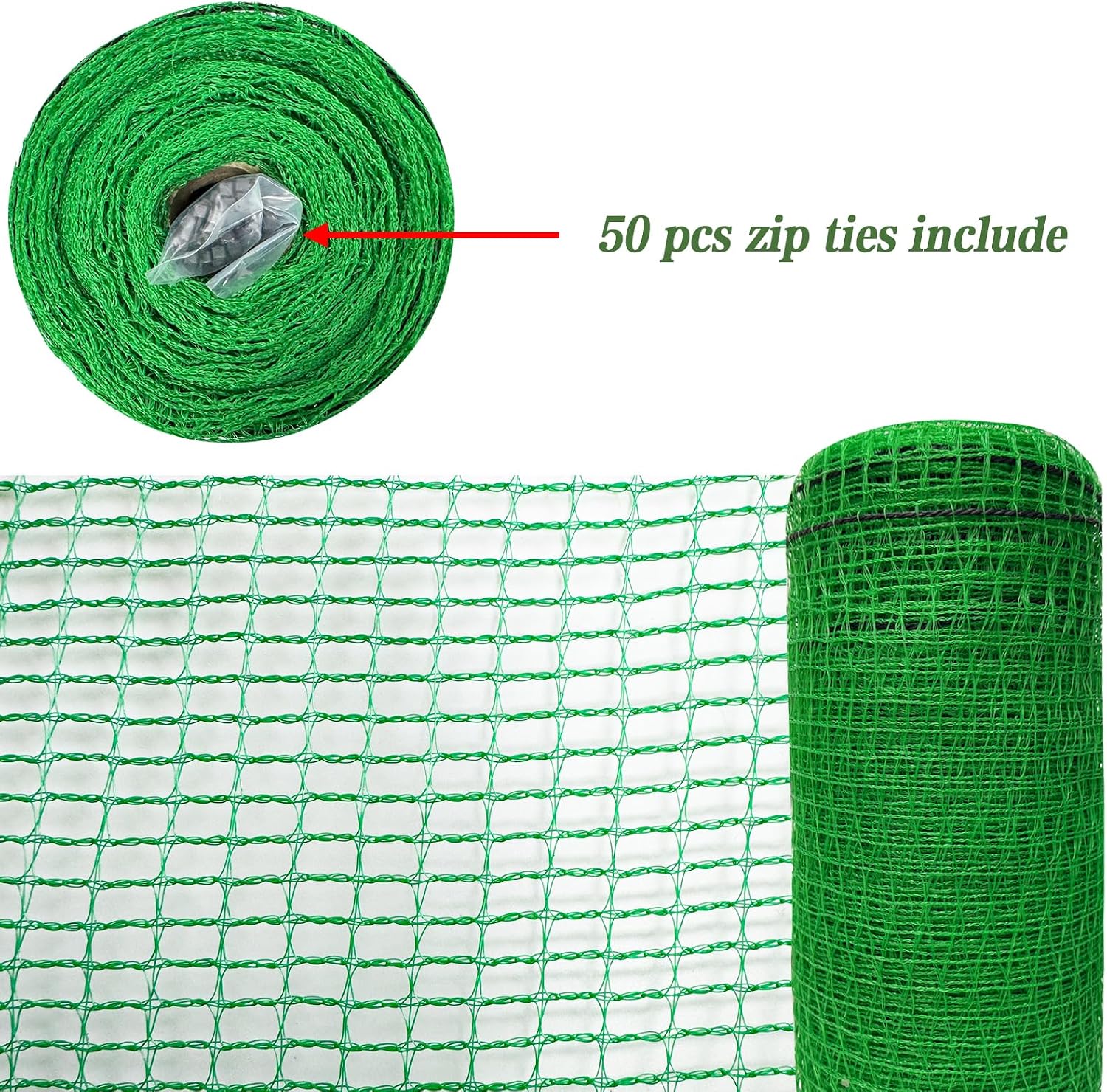 4x30 FT Garden Fence,0.4" Mesh Plastic Fencing Deer Netting Roll