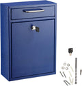 Mailboxes for Outside Wall Mount Large with Key Lock, Metal Locking Mailbox with Post Outdoor, Residential Mail Box