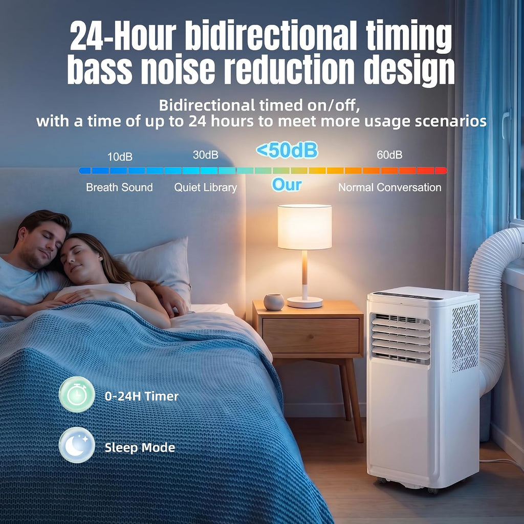 10000 BTU Portable Air Conditioners,3-IN-1 Portable AC Unit With Fan & Dehumidifier,Remote Control,24H Timer,Sleep