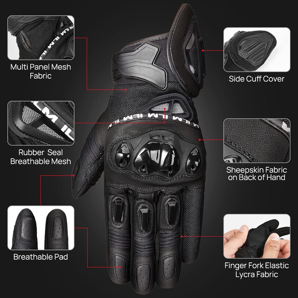 Motorcycle Gloves for Men Women Touchscreen Riding Gloves WD01