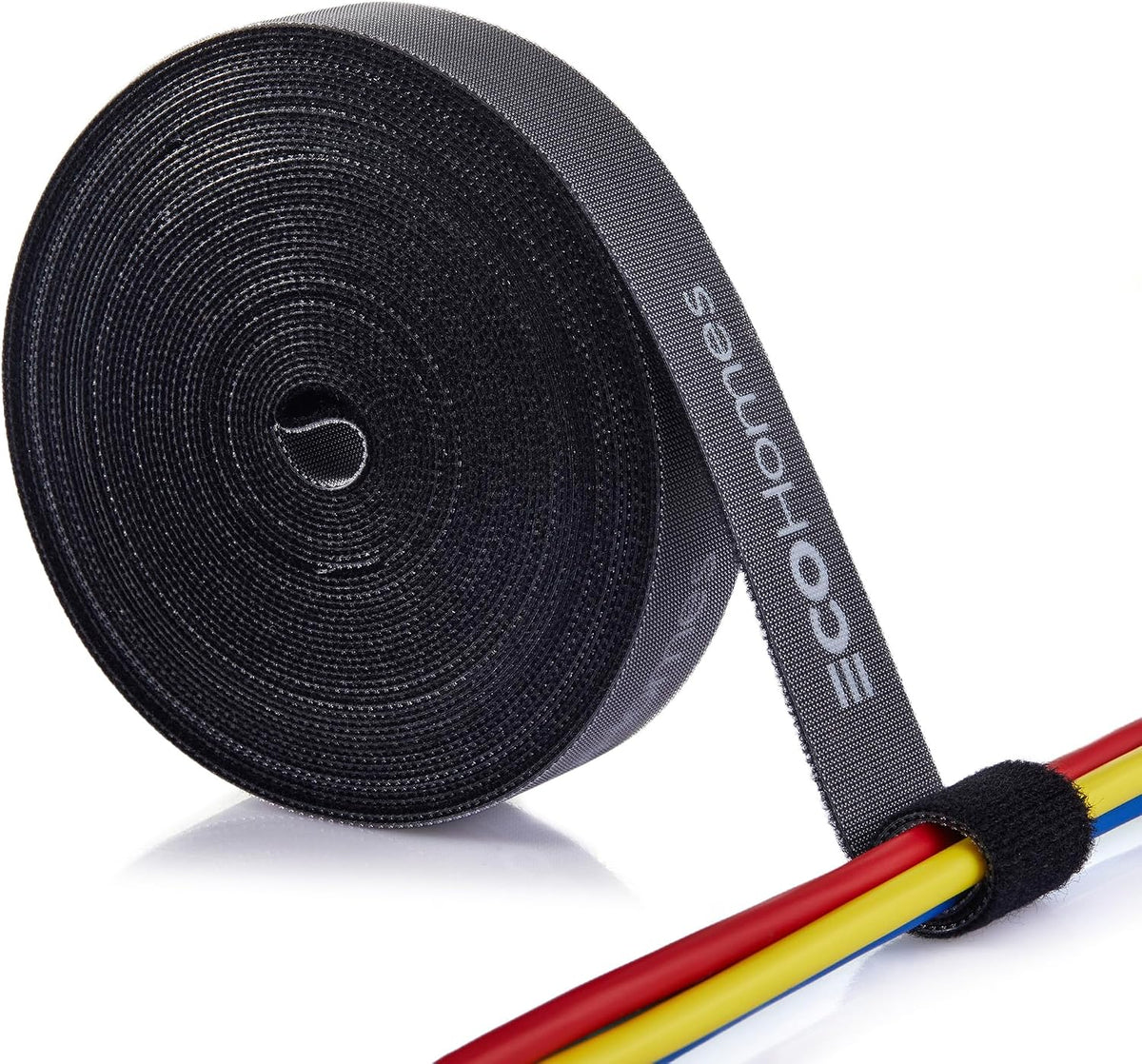 1 Inch x 30 FT Double Sided Hook and Loop Roll Tape (Black)