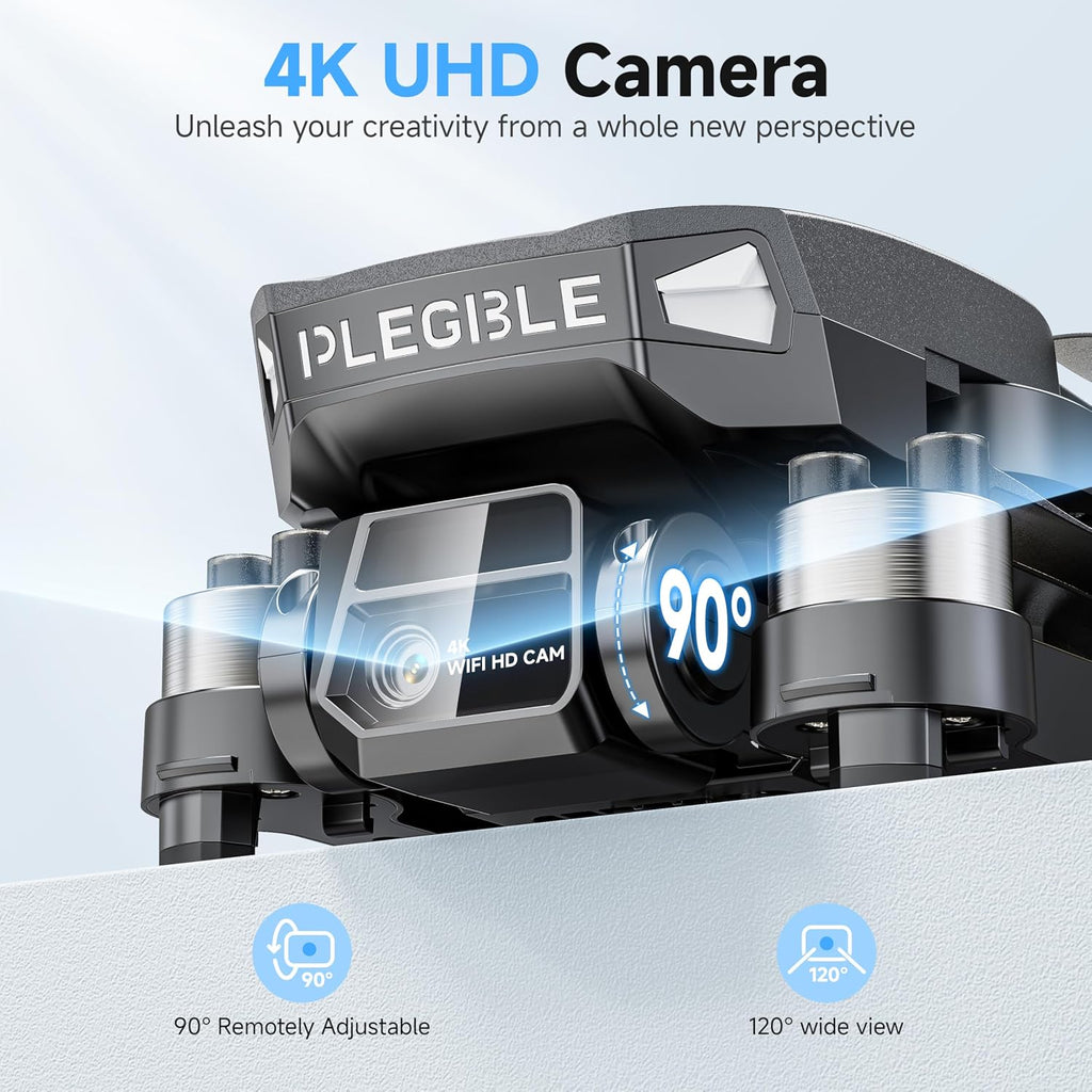 Drones with Camera for Adults 4K, Beginner FPV Drone, 3 Batteries | Brushless Motor, Under 249g, 45 Mins Flight Time