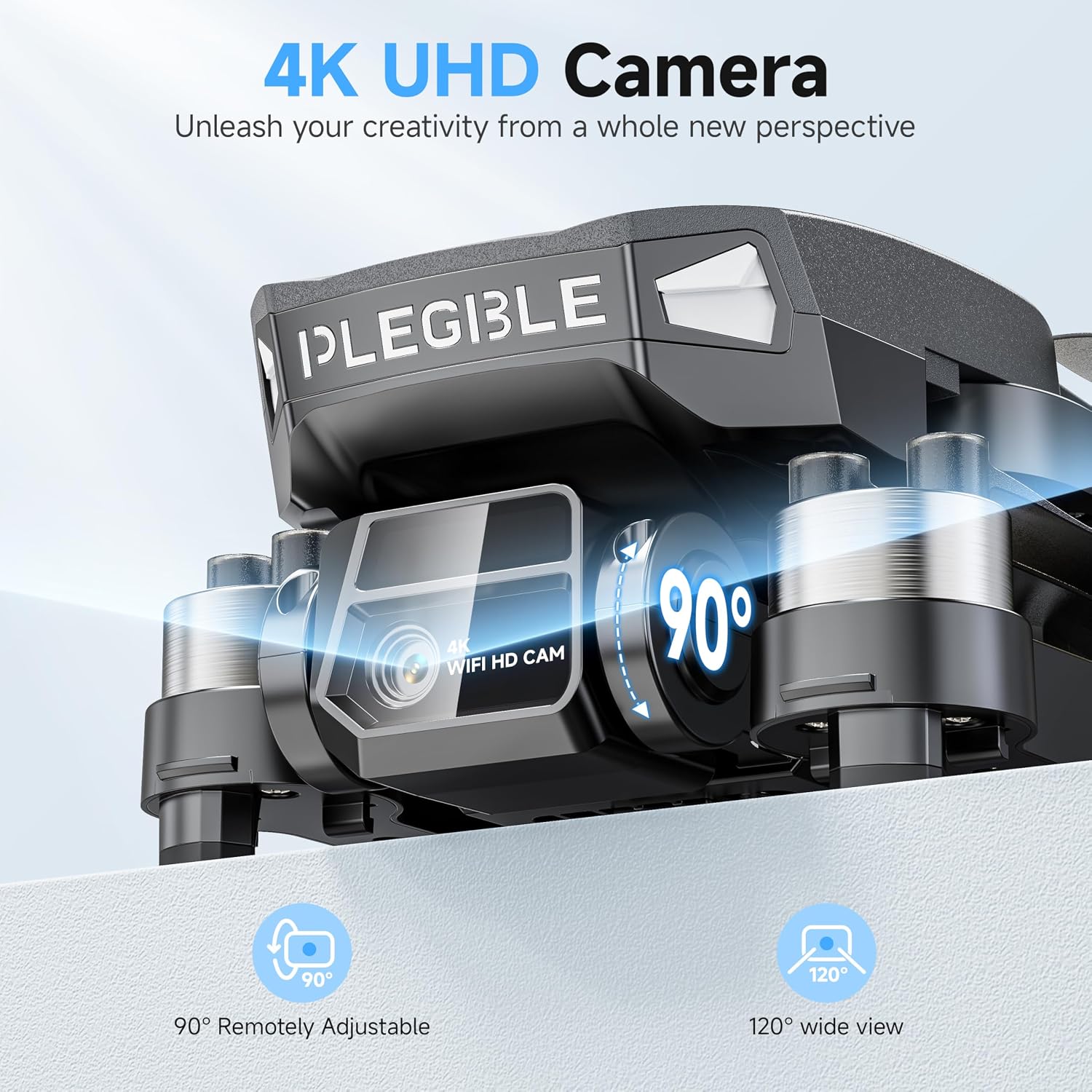 Drones with Camera for Adults 4K, Beginner FPV Drone, 3 Batteries | Brushless Motor, Under 249g, 45 Mins Flight Time