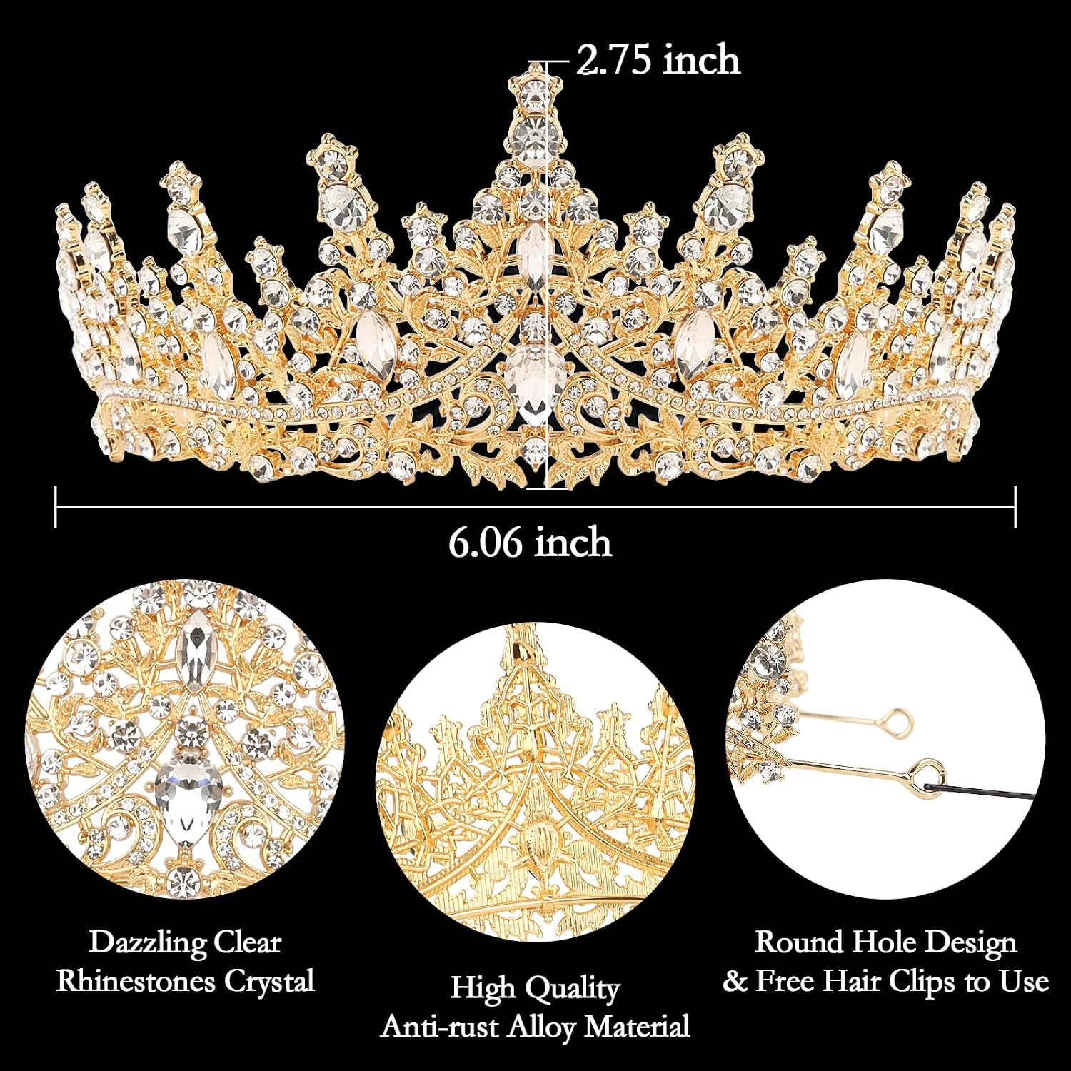 Tiara Crowns for Women & Girls - Bridal, Wedding, Prom, Quinceanera, Birthday & Christmas Crown Gifts