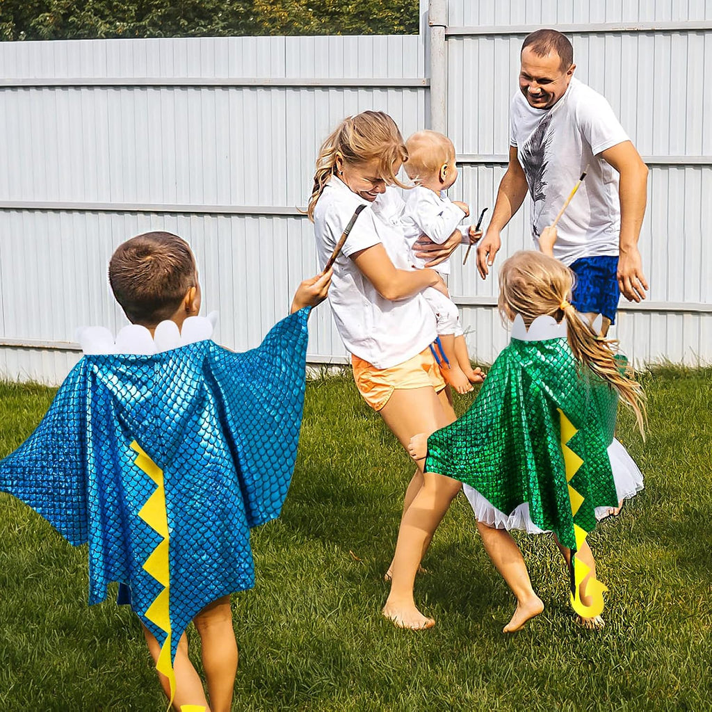 Dragon Wings Costume for Kids, Hooded Dragon Cape Mask Gloves | Toddler Boys Dress-Up Dinosaur Toys for Pretend Play