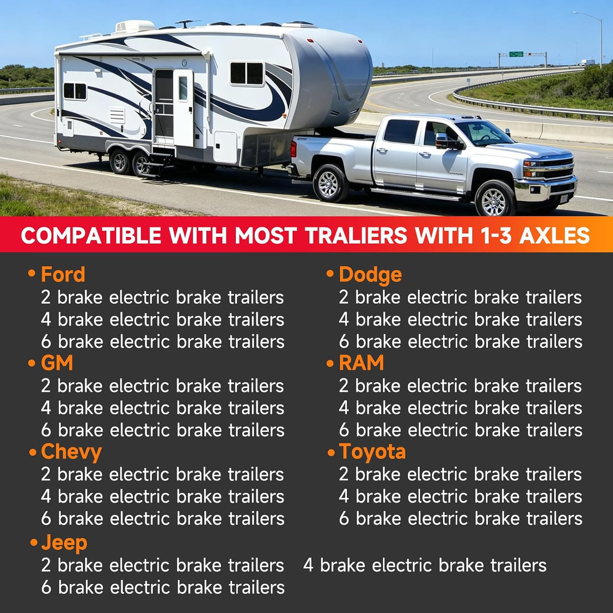 90160 Proportional Trailer Brake Controller for 1-3 axle