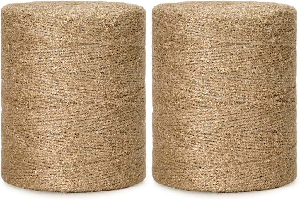 Natural Jute Twine String - 2000 Feet 2mm Twine String for Crafts