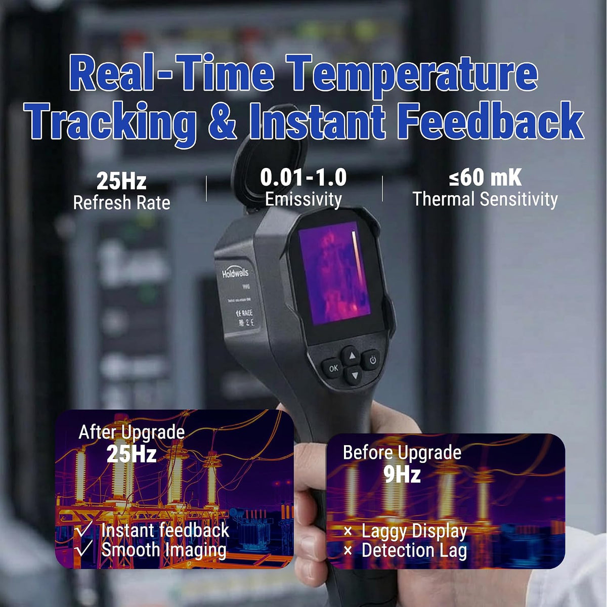 Thermal Imaging Camera 240 x 240 TISR Super Resolution, 25Hz Refresh Rate