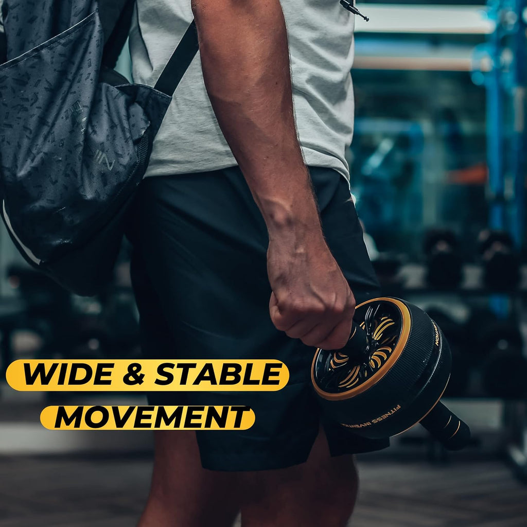 Ab Roller Wheel - Ab Wheel Roller & Knee Mat - Rueda Para Abdominales - Abdominal Wheel - Abs Roller for Men & Women
