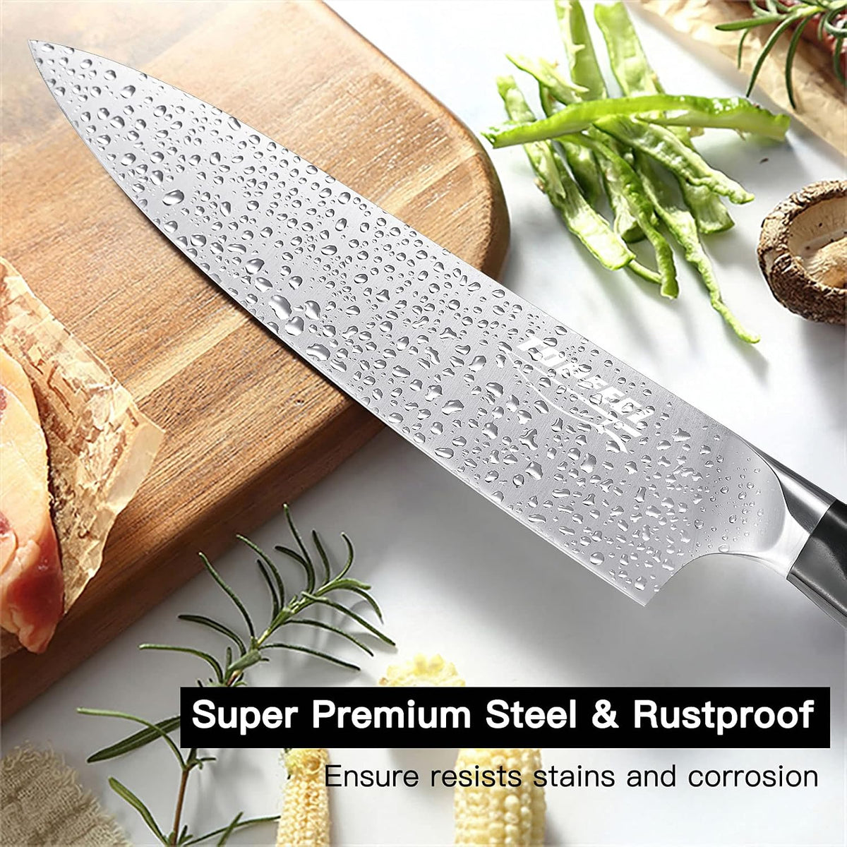 3PCS Chef Knife Set, German High Carbon Steel