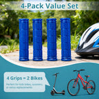 4 PCS Rubber Bike Handlebar Grips, Dark Blue