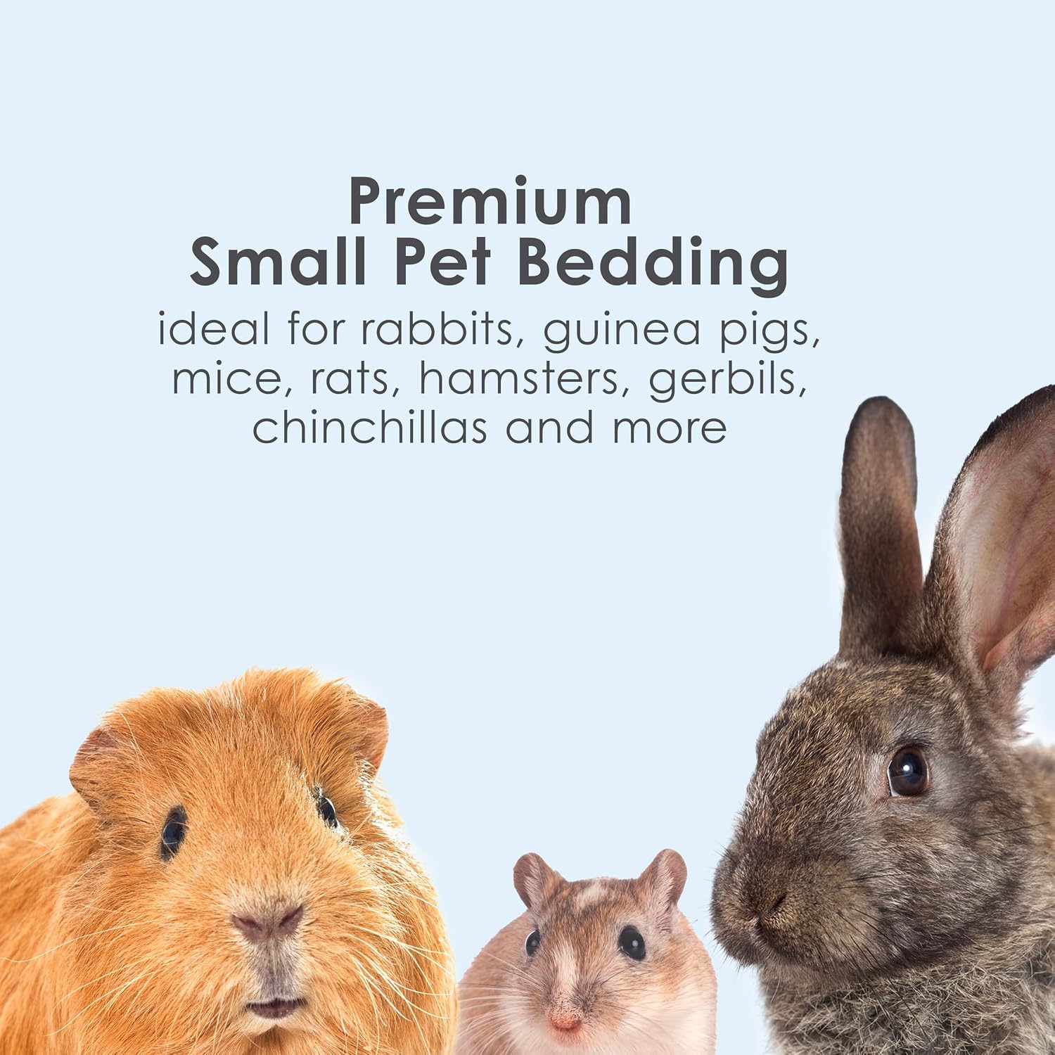 Clean & Cozy Paper Bedding for Small Animals, White, 100 Liter | Fresh habitats. Soft guinea pig bedding. Odor