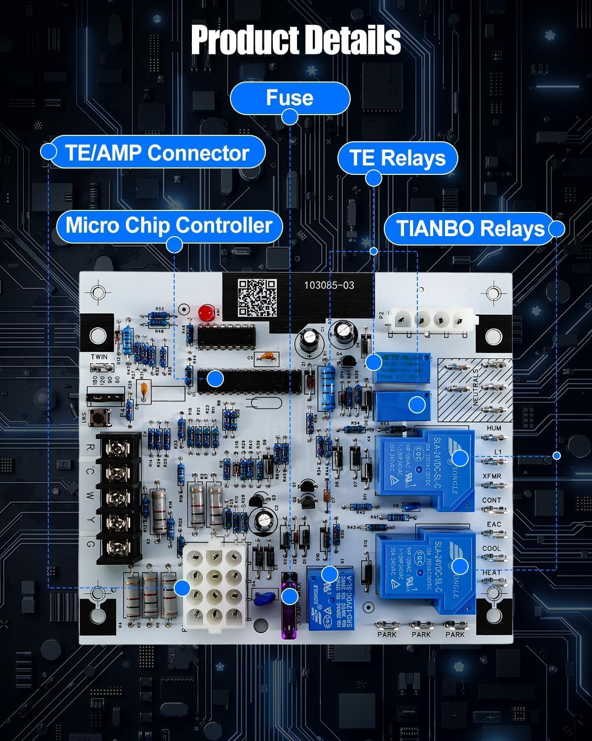 94W83 Furnace Control Board Fit for Lennox 1012-977A-I Series Furnace