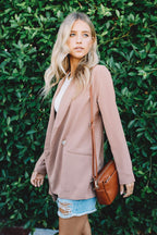 Triple Zip Small Crossbody Bag (Rose Gold)