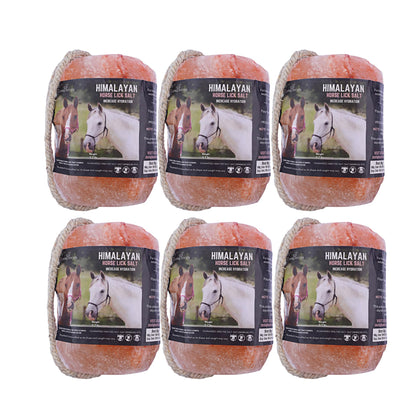 Himalayan Pink Salt Lick Block for Horses, Deer, Goats & Livestock – Natural Mineral Rock Salt on Rope, Supports