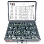 Grade 5 Hex Cap Bolts Screws, Nuts, Washers, Lock Washers Assortment Kit - 574 Pieces!