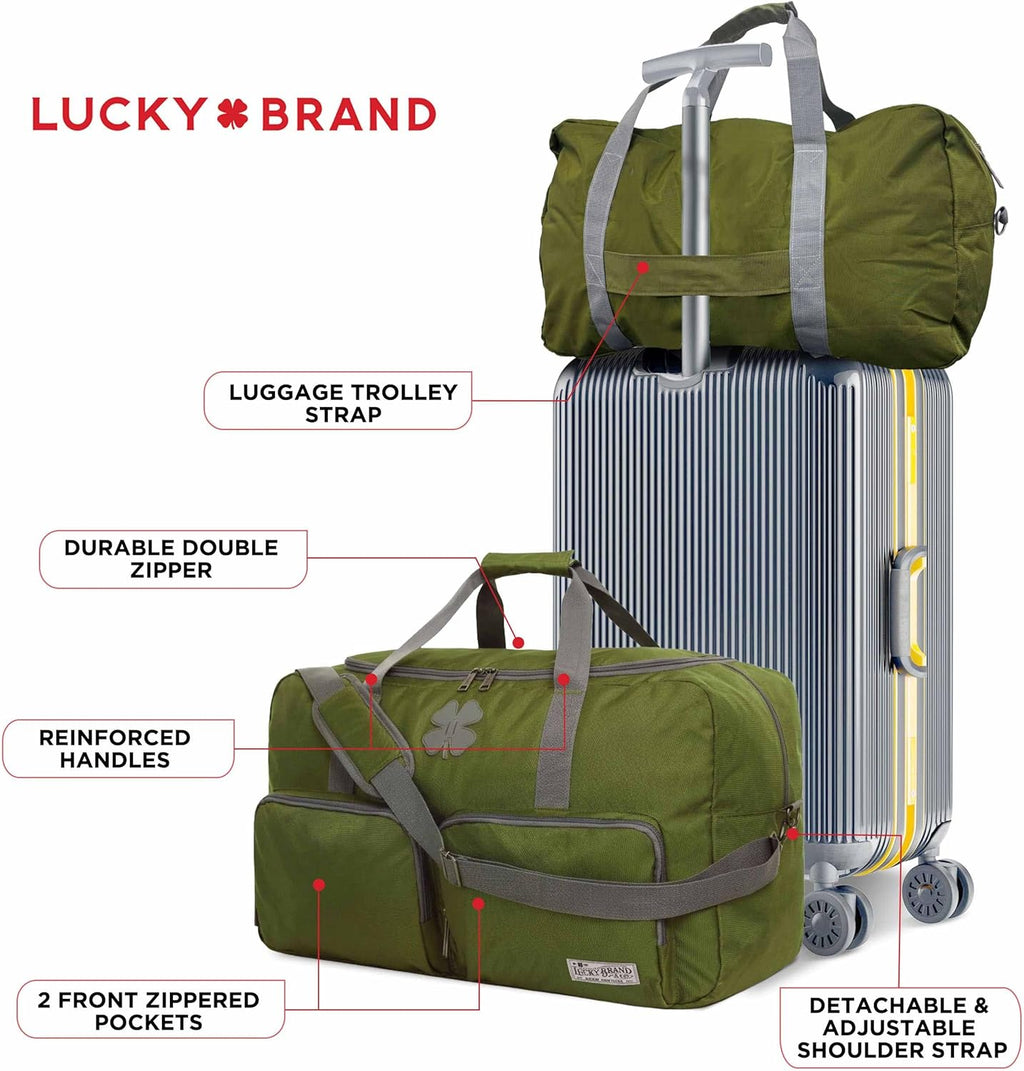 Lucky Travel Duffel Bags 65L, Gym Bag, Travel Bag & Large Duffle Bag for Men, Foldable Overnight Weekender Bags for