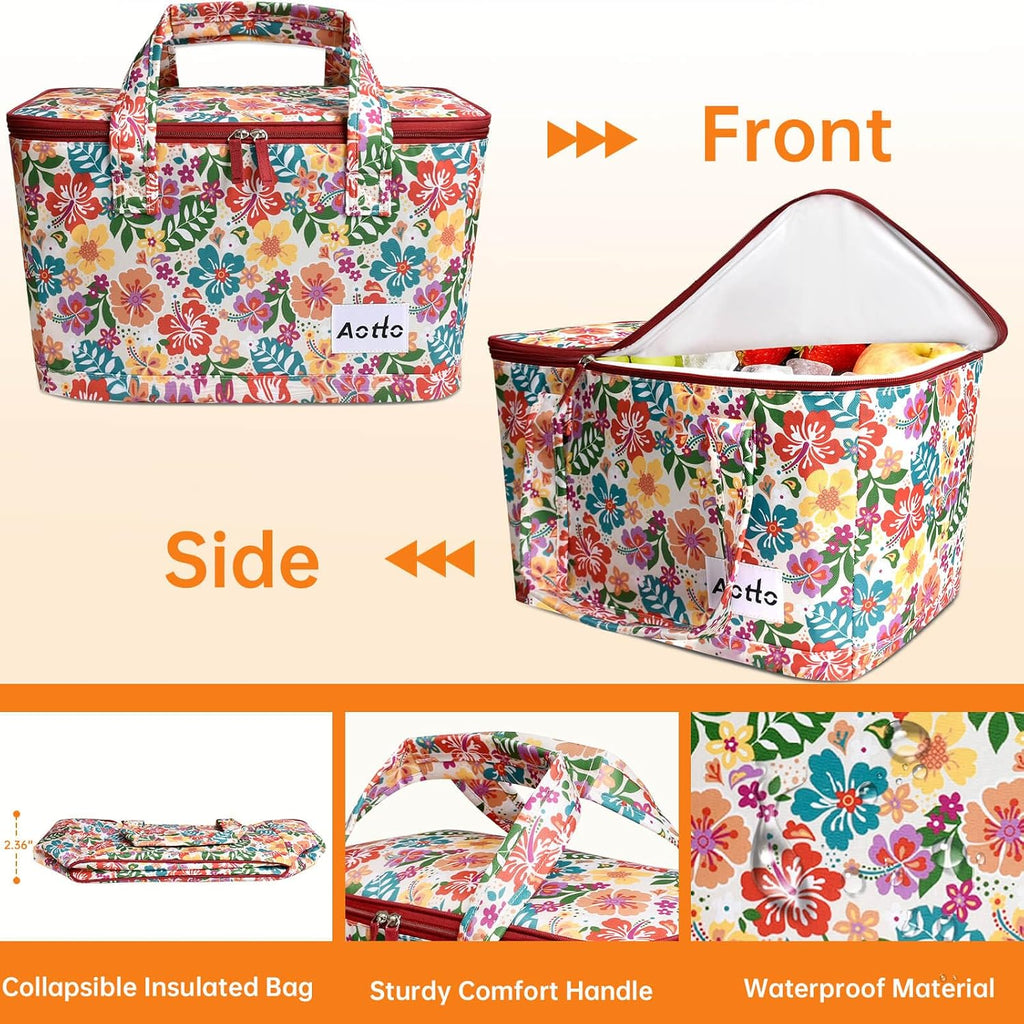 Collapsible 20L Leakproof Insulated Cooler Bag
