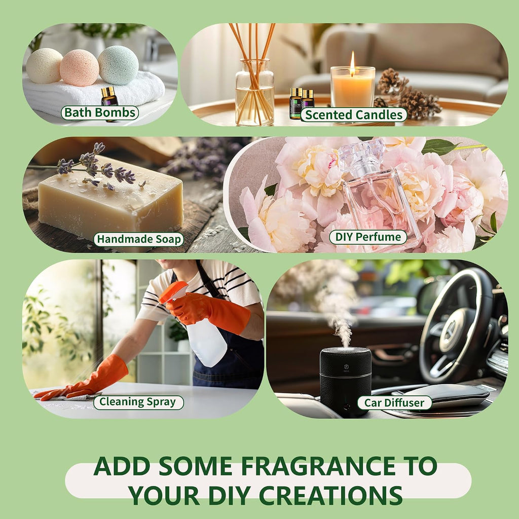 Tea Tree 20 Pcs Pure Essential Oil Gift Set, for Diffuser, Humidifiers, Skin Care, Massage, Fragrance Oil Scent for