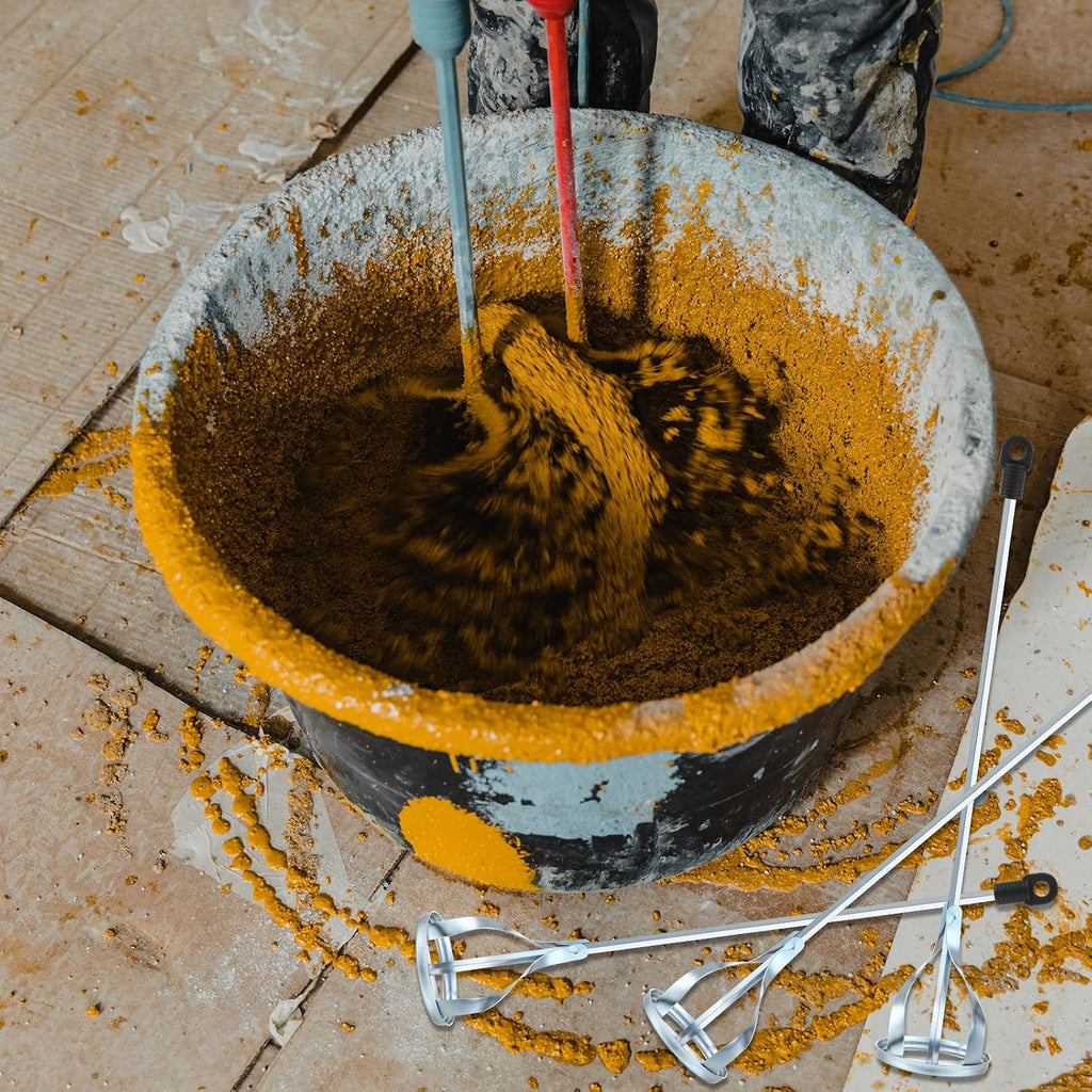 3 Pcs Paint Mixer for Drill 5 Gallon Paint Stirrer for Drill, 1 to 5 Gallon Buckets Fits Cement Mixing Paddle for