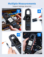 FNIRSI DMC-100 Clamp Meter 9999 Counts TRMS, 600A AC/DC Amp Meter