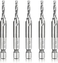 M3x0.5 Metric HSS 4341 Drill and Tap Bit Set, 1/4" Hex Shank, 5Pcs