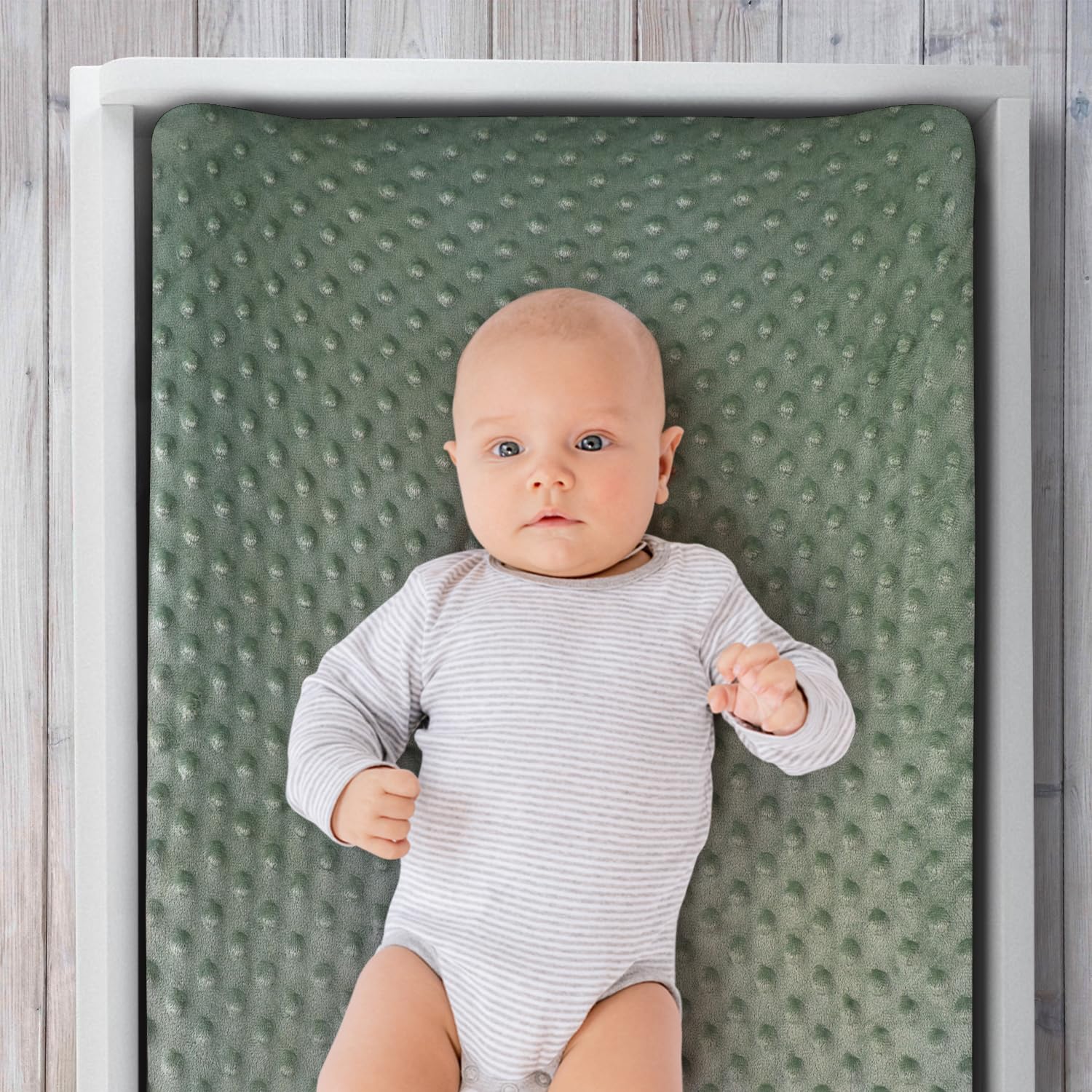 Baby Changing Pad Covers Boy, Minky Changing Table Sheets, Dinosaur Nursery Decor, Sage Green Baby Items