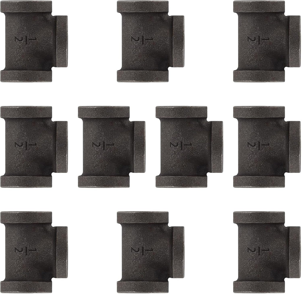 1/2" Malleable Cast Iron Pipe Tees 10 PACK