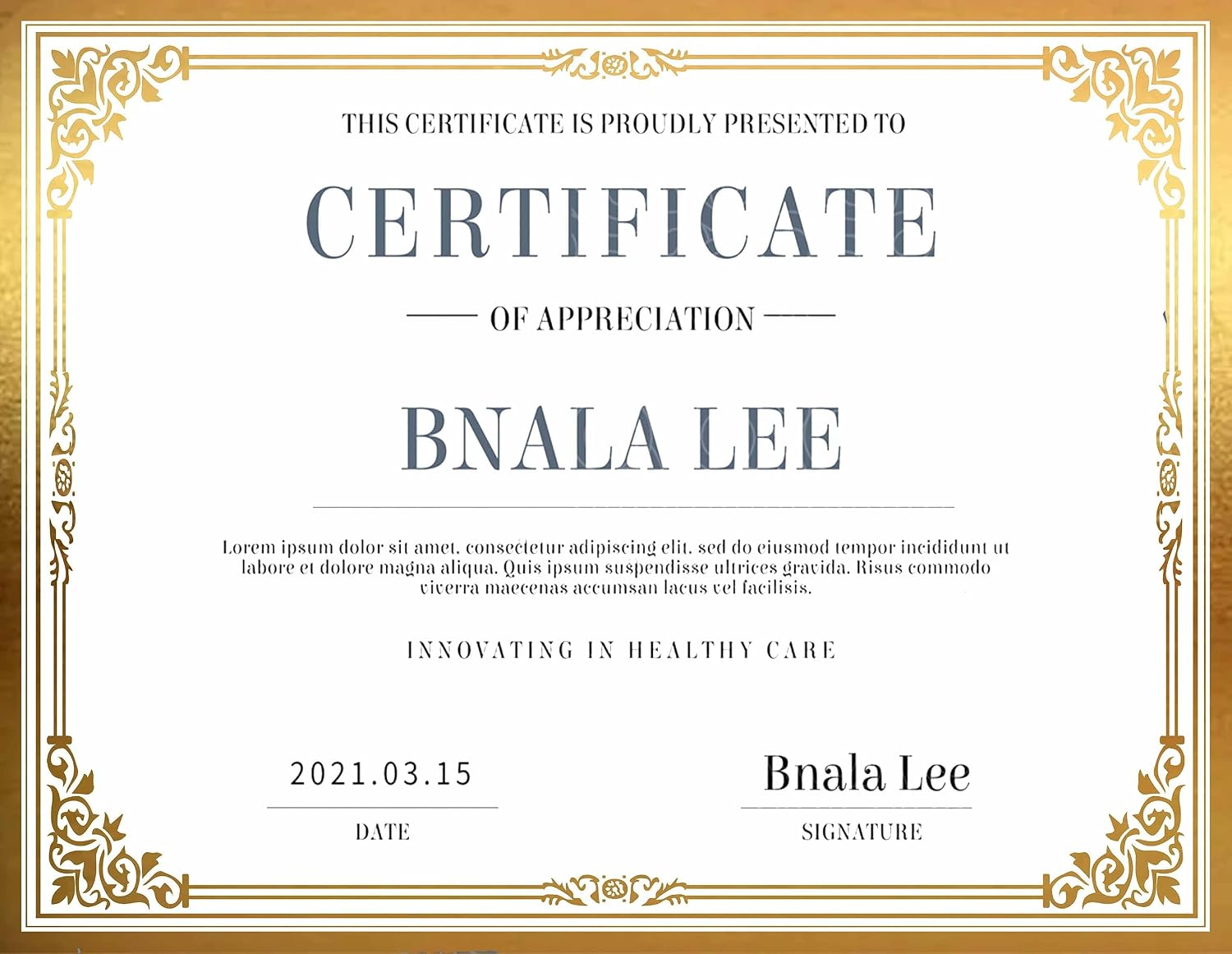 Professional Certificate Paper 8.5 x 11 for Printing, Diploma Paper, Award Certificates Paper, 80 lb, 15 Count, Gold