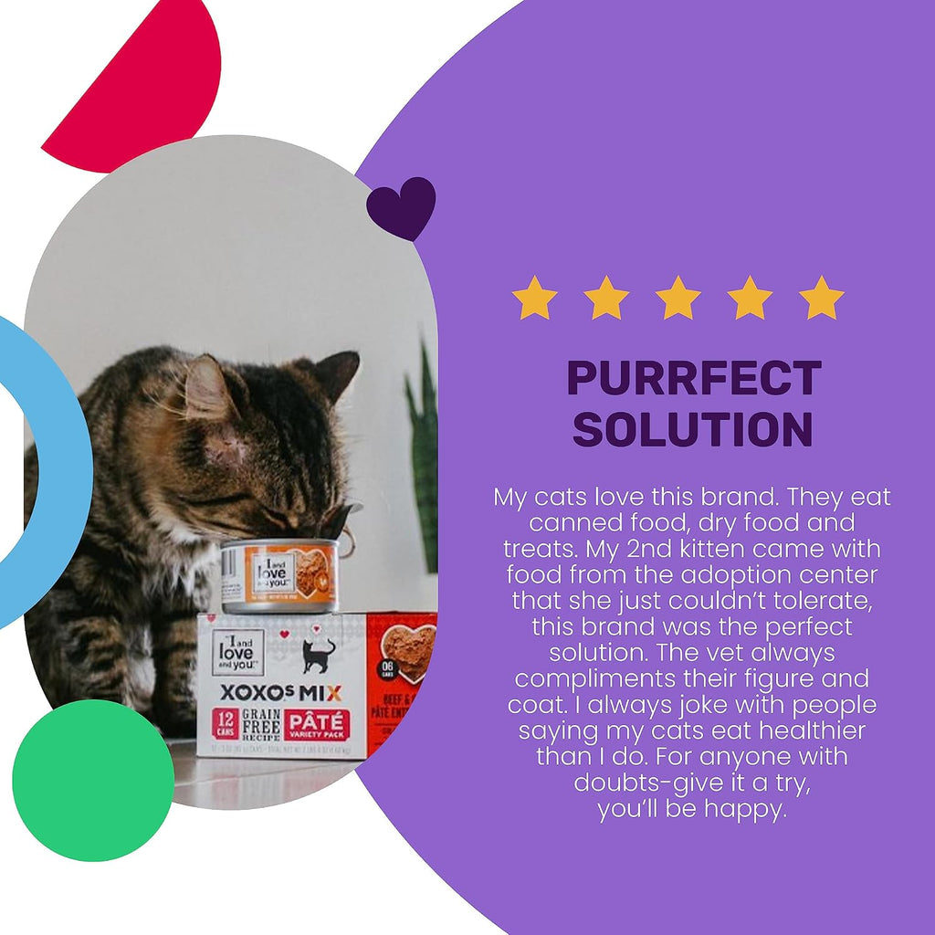 XOXOs Wet Cat Food - Chicken + Beef Pâté Variety Pack - Grain Free, Filler Free, 3oz Pack of 12 Cans