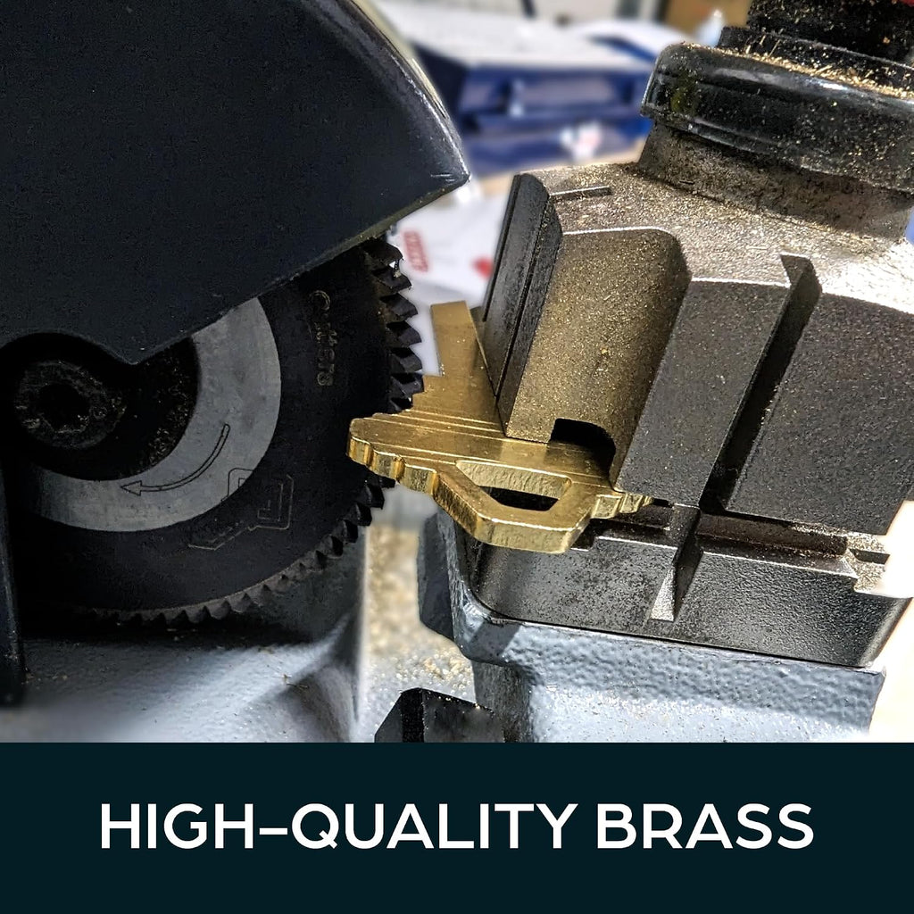 Schlage SC1 Key Blanks in Premium Brass | Uncut Keys for Home and Professional Use | 10 Blank Keys Compatible with