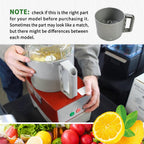 112204S Food Processor Gray Bowl 3 Qt Compatible with Robot Coupe R2 Bowl