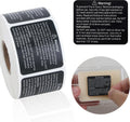 600pcs Black Wax Melt Warning Labels,Wax Melt Warning Stickers for Clamshell, 1.8 x 1.5 inches.