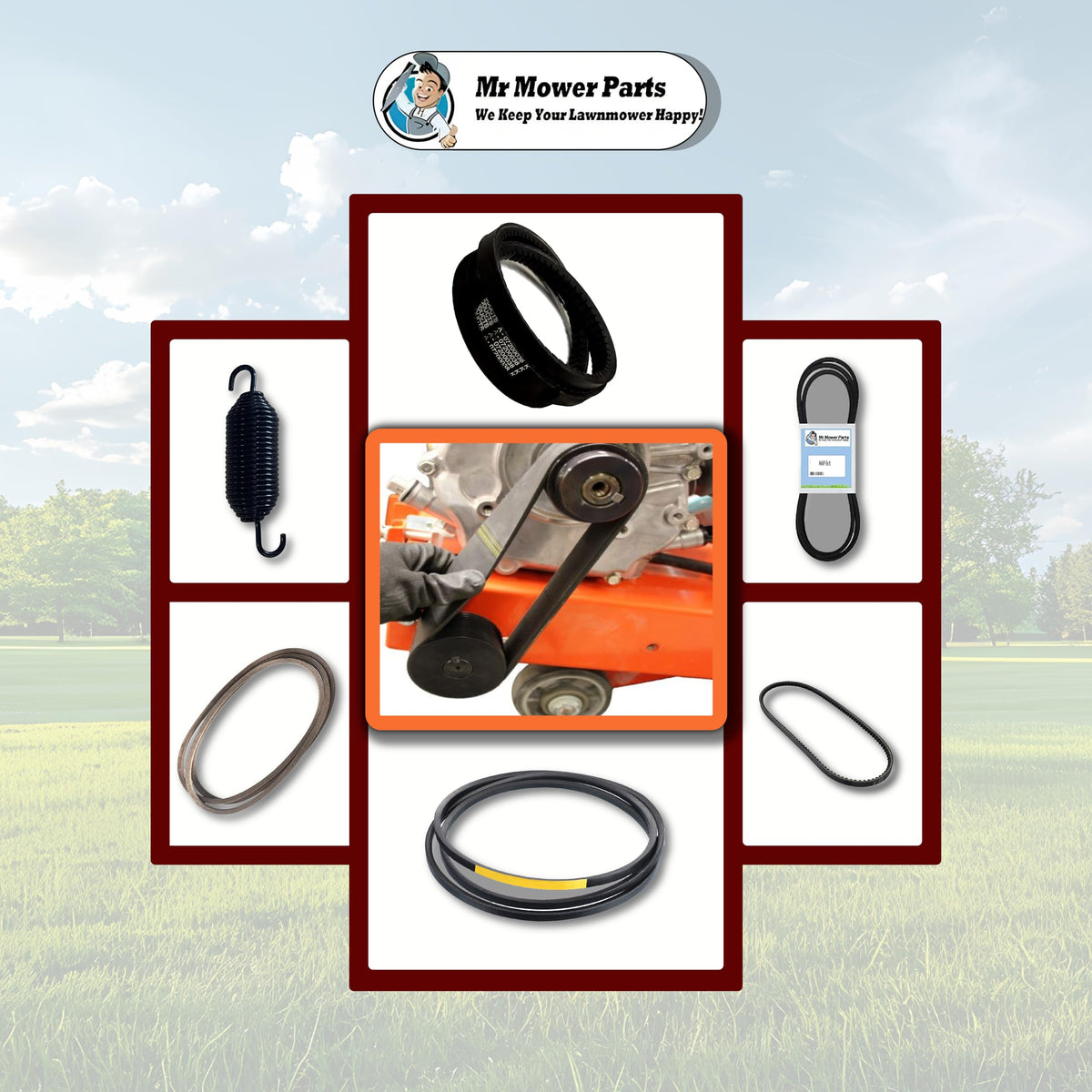 Mr Mower Parts Premium V Belt 5/8" x 129"