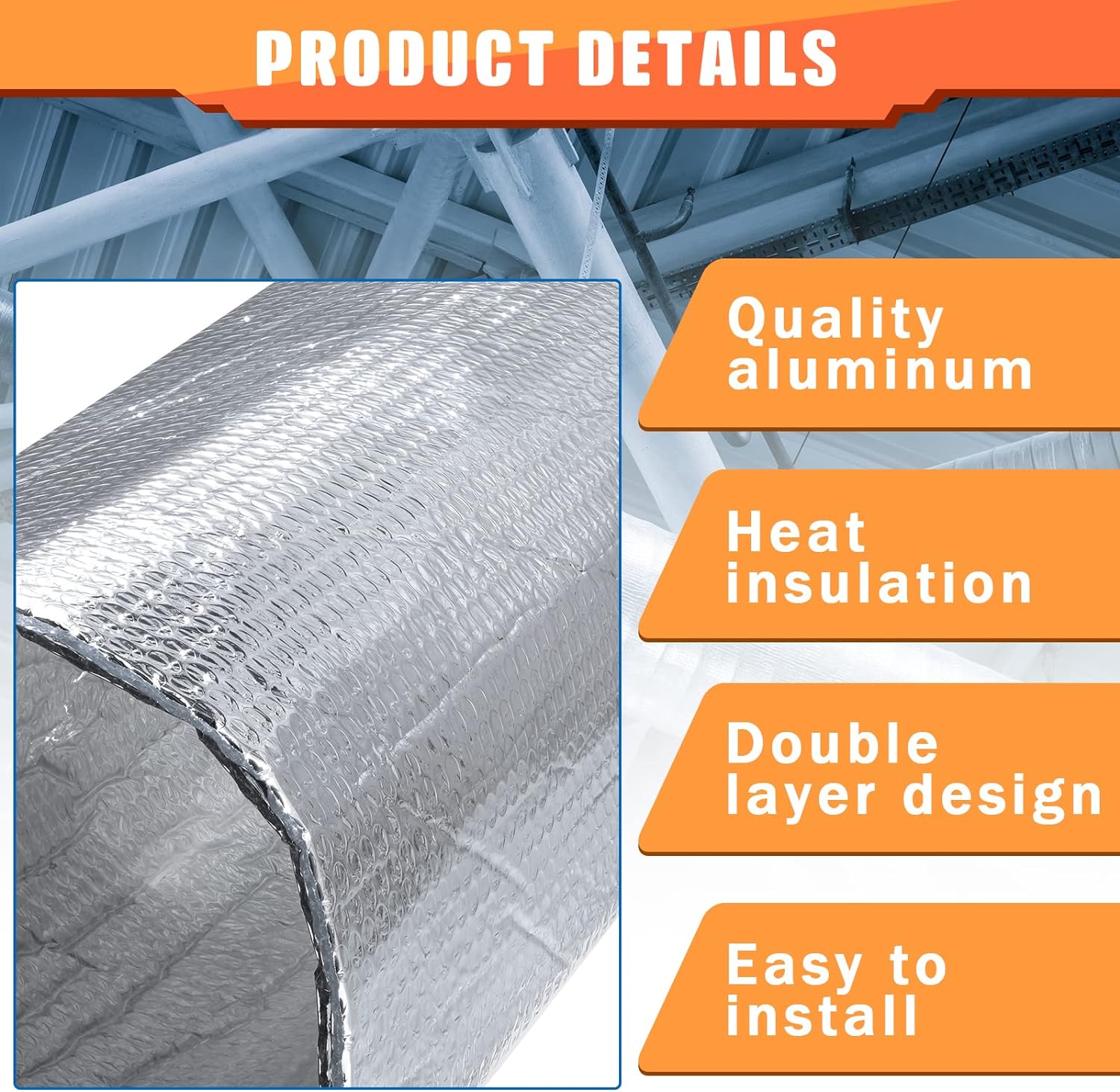 16 P Garage Door Insulation Kit Double Bubble Insulation Panels Reflective Aluminum Radiant Thermal Winter Summer