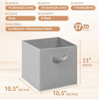 Storage Cubes, 11 Inch 4 Pack Collapsible Fabric Shelf Bins