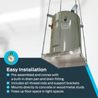 HoldRite QuickStand Ceiling Mounted Water Heater Platform, Up to 20 Gallons, Hanging, 40-SWHP
