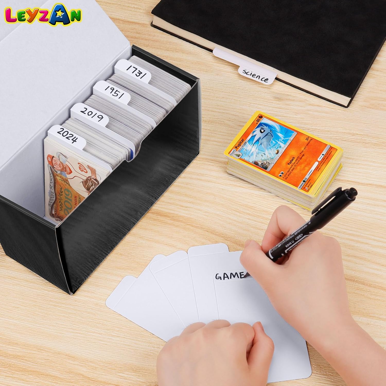 Trading Card Dividers, 150-Pack Paper Card Divider for Storage Boxes | Vertical Dividers Card for TCG, MTG, Baseball