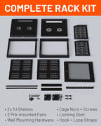 ECHOGEAR 12U Network Rack w/Enclosed Design, Easy Install, 600mm Depth