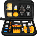 Watch Repair Tool Kit, Battery Replacement & Strap Adjustment, Wrench Opening Back Cover, Case Opener, Link Remover