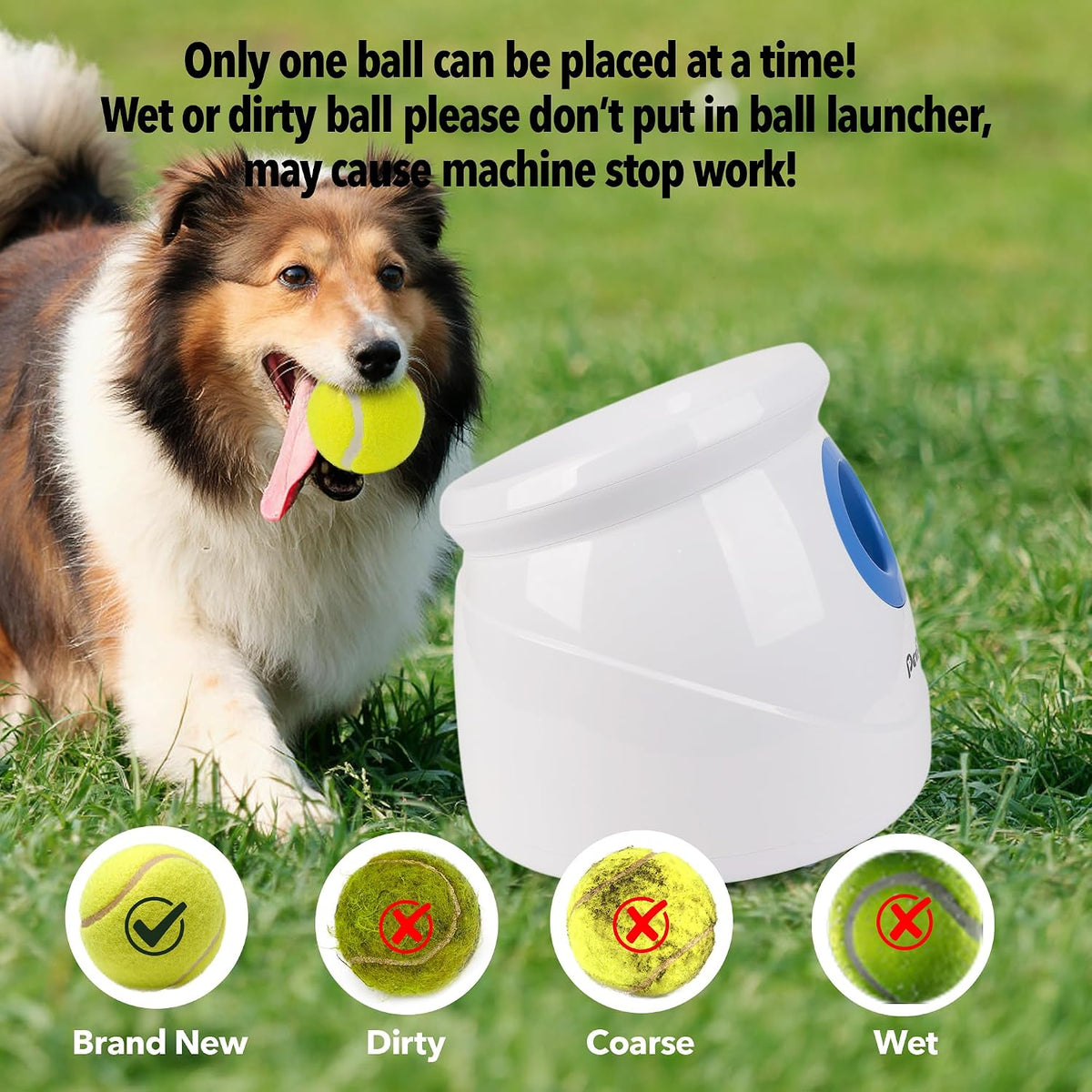 Dog Automatic Ball Launcher for Large Dogs Ball Thrower Machine Outdoor Indoor Use Interactive Dog Toy Adjustable