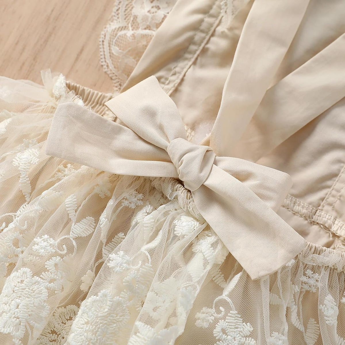 Infant First Birthday Outfit Baby Girls Boho Lace Ruffle Romper Tutu Dress with Headband for Newborn Cake Smash