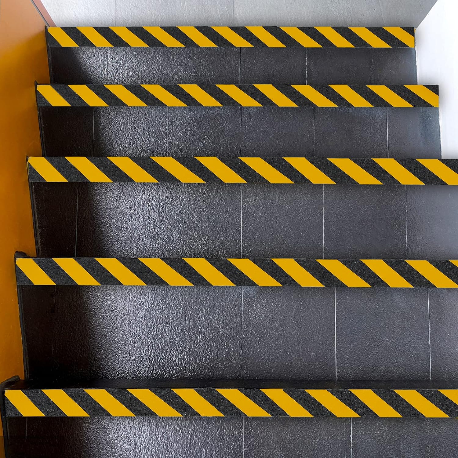 4" x 35Ft Black&Yellow Heavy Duty Anti Slip Tape for Stairs Outdoor/Indoor Waterproof Grip Tape Safety Non Skid Roll