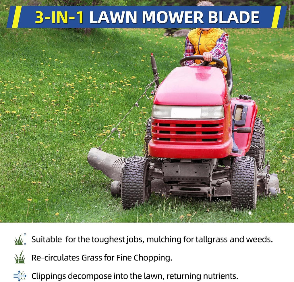 GICOOL 942-04290 Mulching Mower Blades for Cub Cadet 46 Inch Mowers