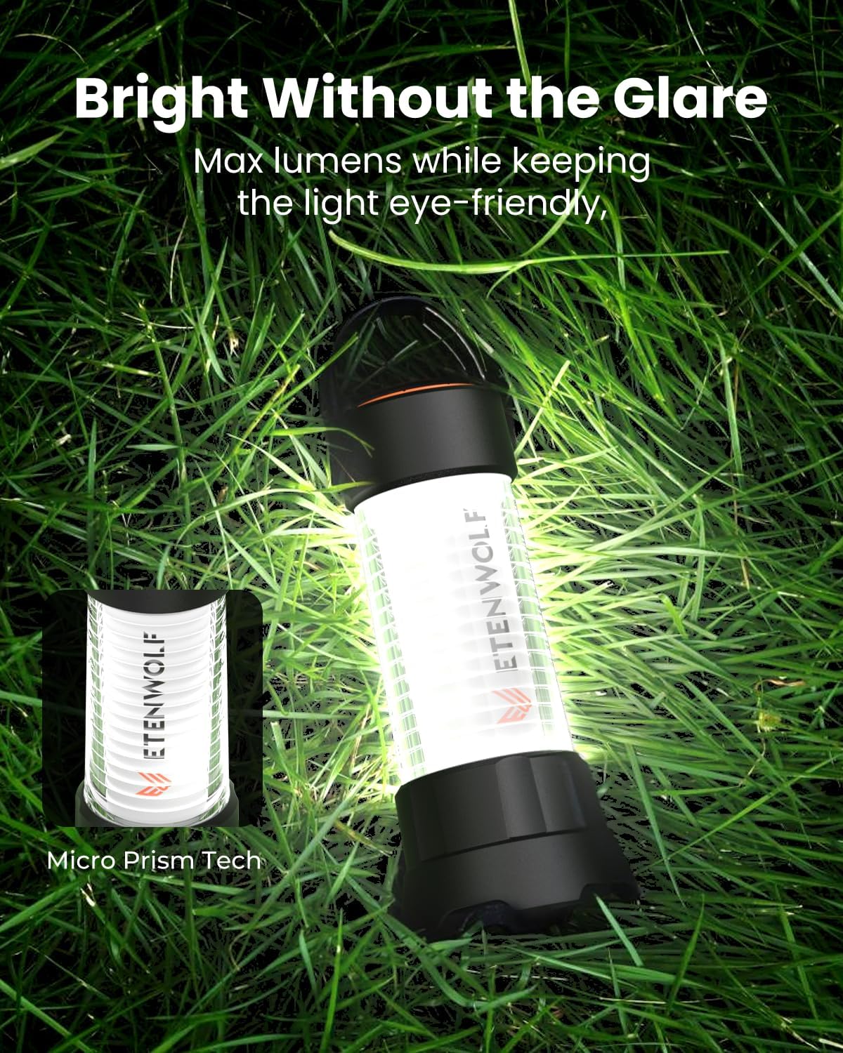 Ultra Bright Camping Lantern, 1000LM LED Mini Flashlight Spotlight, 5000mAh Rechargeable Lantern with 6 Modes