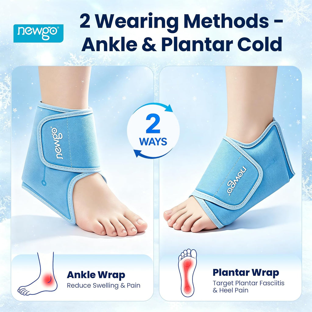 Ankle Ice Pack Wrap for Plantar Fasciitis, Swelling & Sprain Relief