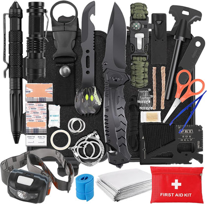 Survival Kits, Survival Gear and Equipment 116-in-1, Emergency Kit with First Aid Kit, Tactical Pen, Fishing Kit