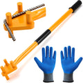 Manual Rebar Bender Tool for 5/8 Inch Steel Bar, Heavy Duty Rebar Bending Tool and Steel Rod Bender with Anti-Slip