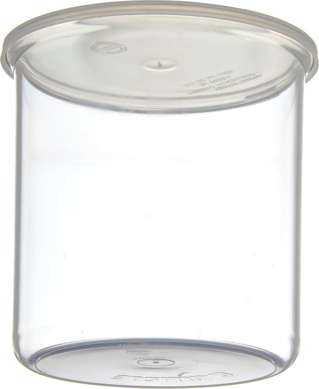Classic Round Storage Container Crock with Lid for Kitchen, Restaurants, Home, Plastic, 2.7 Quarts, Clear